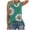 Green, variant on Ichuanyi Women Summer Daisy Print Graphic Blouse O-neck Sleeveless Casual Tank T-Shirts Tops