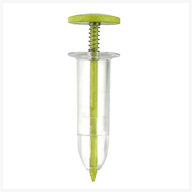 Sembradora Jeringa Mini Dispensador Semillas Siembra Esparcidor Jardín Manual() Amarillo