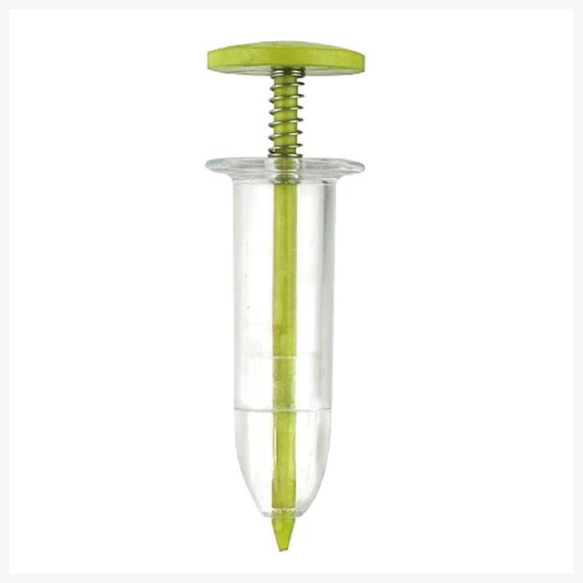 Sembradora Jeringa Mini Dispensador Semillas Siembra Esparcidor Jardín Manual() Amarillo