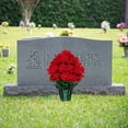 thumbnail image 7 of Sympathy Silks Artificial Red Poinsettia Weighted Pot 24" Tall, 7 of 7