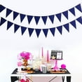 thumbnail image 4 of Paquete de 4 decoraciones de fiesta azules, banderín de bandera triangular, banderines para graduación, cumpleaños, suministros de decoración para fiesta de boda, 4 of 5
