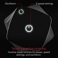 thumbnail image 3 of Vornado HELIX2 Personal Tower Fan with 2 Speed Settings, Illuminated Touch Controls, 70-Degrees of Oscillation, Small Footprint, Black, 3 of 5
