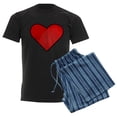 thumbnail image 6 of CafePress - Red Heart Drawing Pajamas - Men's Dark Loose Fit Cotton Pajama Set, 6 of 7