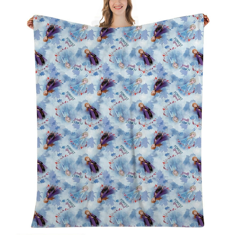 Frozen Fleece Throw Blanket for Couch Lightweight Plush Fuzzy Cozy