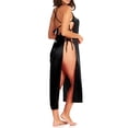 thumbnail image 2 of Just Sexy Lingerie Women's Sexy Satin Long Nightgown with Side Ties, 2 of 3