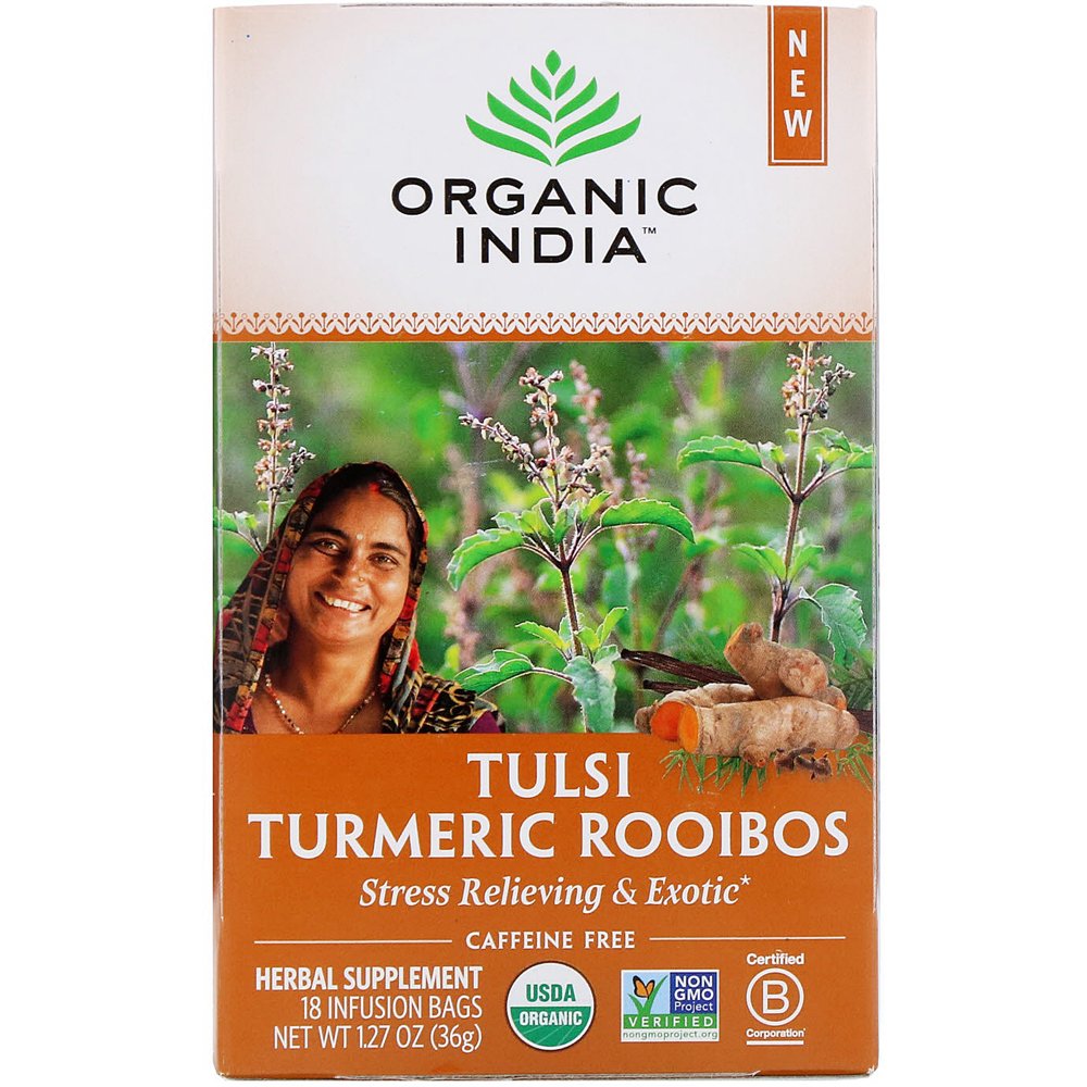 Organic India Tulsi Infusion Stress Relieving & Exotic Turmeric