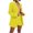 Yellow, variant on YanHoo Women's 2025 Fall Two Piece Outfits Oversized Blazer Jacket and Wide Leg Shorts Pockets Business Casual Suit Sets