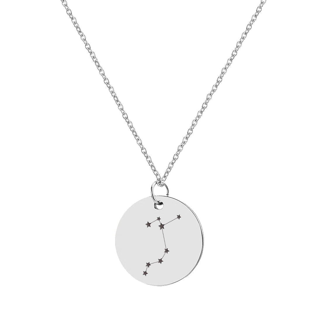 Anavia Round Sagittarius Constellation Zodiac Star Sign Stainless Steel Silver Disc 22mm Pendant Jewelry with Gift Box