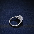 thumbnail image 2 of Anillo de plata S925 Anillo de diamantes Mossan de 3 quilates Anillo de diamantes en forma de corazón para mujer Anillo de bodas con forma de huevo de paloma, 2 of 5