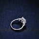 thumbnail image 2 of Anillo de plata S925 Anillo de diamantes Mossan de 3 quilates Anillo de diamantes en forma de corazón para mujer Anillo de bodas con forma de huevo de paloma, 2 of 5