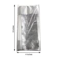 thumbnail image 3 of Efavormart 100PCS - 4"x9" Metallic Silver Accented Cellophane Bags with Twist Ties, Candy Bags, Bakery, Cookies, Dessert, Treat Bags, Wedding Gifts, 3 of 5