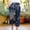 Navy#06, variant on Women's Stain Capris Pants Plus Size Drawstring Elastic Waist Cropped Pants Summer Casual Solid Baggy Comfy Straight Leg Pant with Pockets