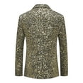 thumbnail image 3 of Vedolay Mens Blazers Lightweight Plus Size Business Casual Long Blazer 2023 Gold,X5XL, 3 of 3