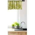 thumbnail image 3 of Ambesonne Sea Shells Valance Pack of 2, Swirls with Seahorse, 54"X18", Yellow Green White, 3 of 3