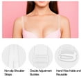 thumbnail image 3 of Unique Bargains 2 Pair Non-Slip Adjustable Invisible Clear Bra Shoulder Strap with Plastic Hook Transparent 15mm, 3 of 7