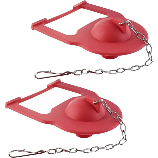 EcoNesxp Remplacement de Rabat de Toilette 2 Pouces Facile à Installer Chaîne en Acier Inoxydable Haute Performance Remplacement de Rabat de Toilette 2 Pouces Rouge Pack 84995 et