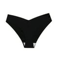 thumbnail image 2 of Womens Panties Women's Low Waist Panties Seamless Briefs Breathable Underpants Yoga Underwear Black XL, 2 of 5