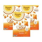 Simple Mills Pop Mmms MFF30 Cheddar Baked Snack Crackers, Gluten Free, 4 Ounce (Pack of 3)