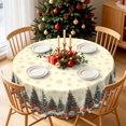 thumbnail image 2 of Nanqianyi Christmas Tree Gifts Round Tablecloth,60 Inch,Washable Polyester Table Cover for Indoor Outdoor Party Decor, 2 of 5