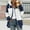 Navy, variant on EGNMCR Womens Winter Fuzzy Fleece Jacket Hooded Drawstring Color Block Patchwork Cardigan Zipper Pullover Coats Outerwear with Pockets on Clearance