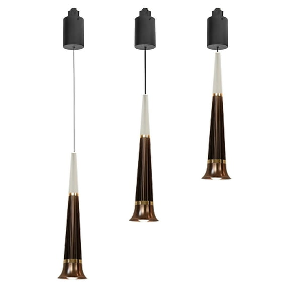 Kiven J-Type LED Track Lighting, 3-Light Modern Dimmable Juno Track Pendant Light, J Track Lighting Pendants Adjustable Length