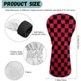thumbnail image 6 of Golf Head Covers for Woods and Driver Fairway Hybrid Funny PU Leather Golf Club Head Covers for Women Men Golf Accessories for Halloween Christmas Birthday Present,Black and Red Checkered, 6 of 6