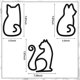 thumbnail image 3 of 3 piezas de arte de pared de metal con diseño de gatos, letrero de alambre para decoración de pared para cocina, restaurante, tienda, accesorios de decoración, negro, negro, 3 of 5