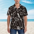 thumbnail image 2 of Disketp Hawaiian Shirts for Men,Wine Seamless Print Mens Casual Short Sleeve Button Down Shirts Beach Shirt, 2 of 7