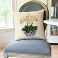 thumbnail image 5 of Blue and White Floral Pillow Cover 18x18 Inch Chinoiserie Porcelain Ginger Jar Grandmillennial Green Outdoor Farmhouse Decorations Decorative Throw Pillows Cases for Home Room Couch Decor, 5 of 6