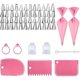 thumbnail image 1 of K Kits de 34 Piezas de Boquillas para Manga Pastelera, Stainless con 48 Boquillas de Acero Inoxidable, Cake Decoration Tool, Manga pastelera Reutilizable, 3 Raspadores de Pastel (Rosa Roja), 1 of 4