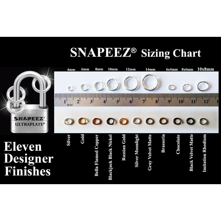 SNAPEEZ II ULTRAPLATE Ring Hard Open Jump Ring 10mm Heavy Gauge (Pk 25).  Made in USA.