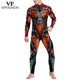 thumbnail image 2 of Disfraz de hombre de VIP FASHION con estampado de esqueleto de sangre, mono con cremallera frontal, traje de carnaval Zentai, monos de fiesta, ropa de cosplay aterradora, 2 of 5