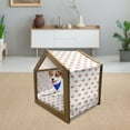 thumbnail image 3 of Ladybug Pet House, Little Bugs Playroom Animal Luck, Outdoor & Indoor Portable Dog Kennel with Pillow and Cover, 5 Sizes, Dark Coral Chocolate, by Ambesonne, 3 of 5