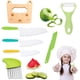 thumbnail image 1 of Juego de 7 cuchillos de cocina de plástico para niños, cuchillos de seguridad de madera para niños, cuchillos de cocina para niños, cuchillos de frutas y verduras con bordes dentados, 1 of 1