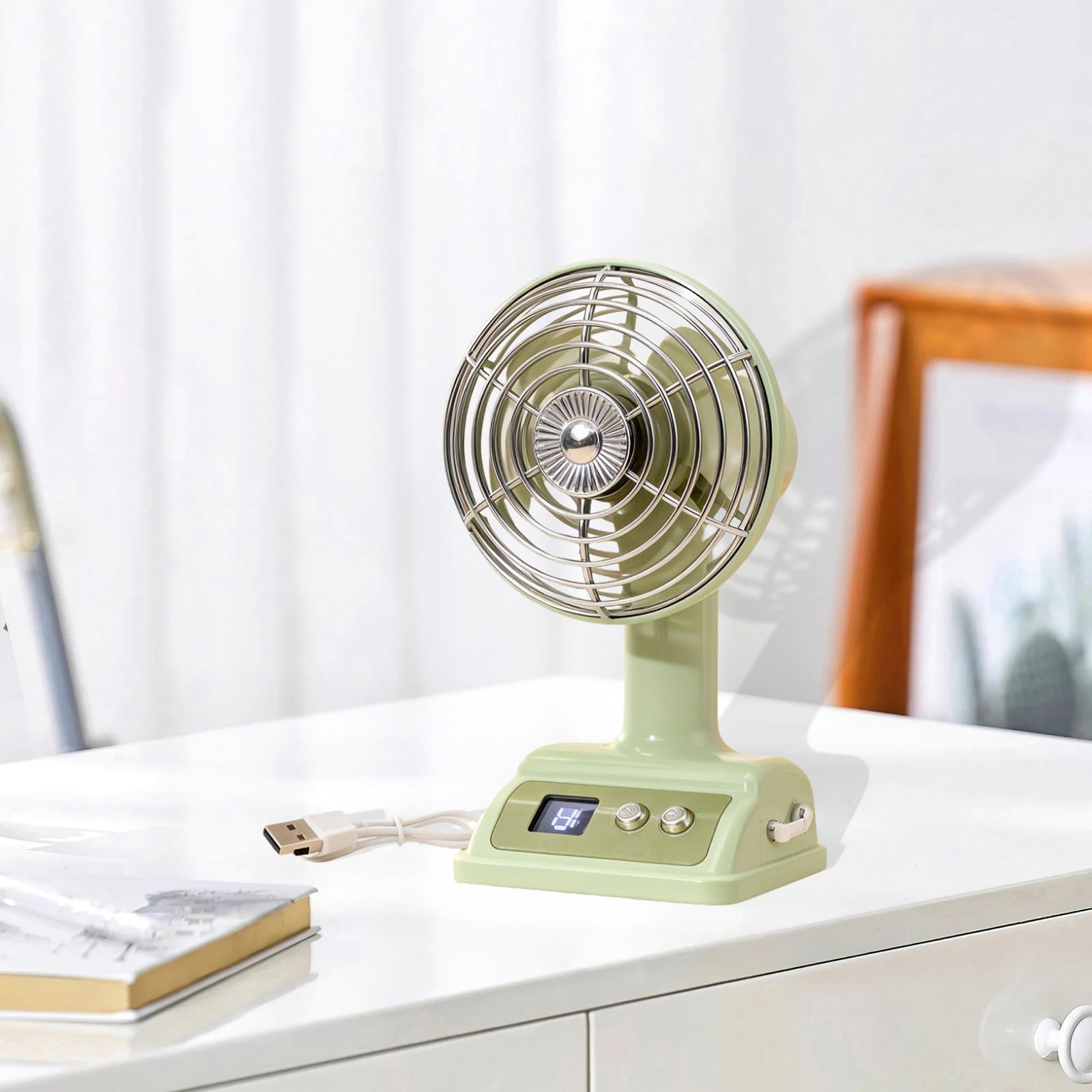 kowaku Desk Fan Air Cooling Multi Functional 360 degree Rotate Personal Compact Mini Table Fan for Travel Kitchen Camping Office Dormitory green