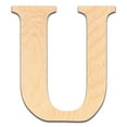 thumbnail image 1 of 6 Inch Wooden Letter U Ready for Painting or Decorating, 1 of 4