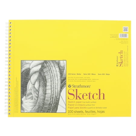 UPC: 0012017350146 | Strathmore Sketch Paper Pad  300 Series  Spiral-Bound  14in x 17in  100 Sheets