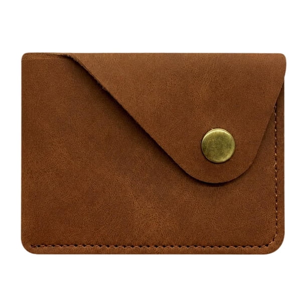 Tarjetero, cartera, sobre de regalo, estuche para tarjetas, bolsita pequeña, ranuras vintage para tarjetas de crédito Marrón