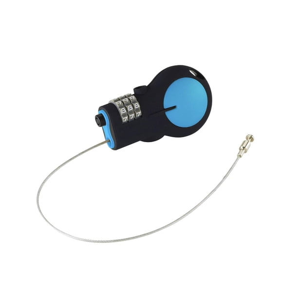 Candado de Cable Retráctil Lewis N. Clark Azul Tsa para Equipaje y Bicicleta