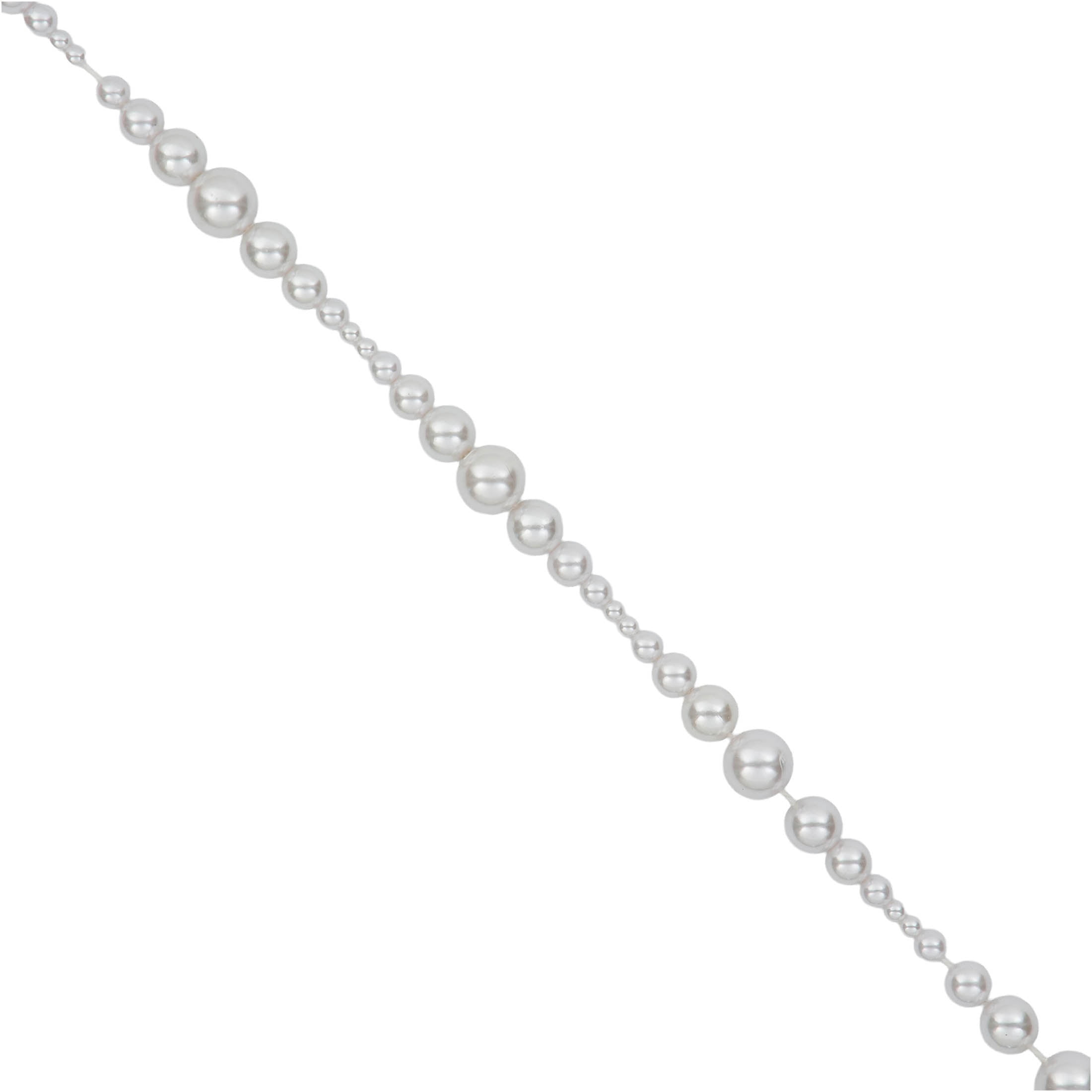Plastic Bead Christmas Garland, White, 6', by Holiday Time