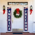 thumbnail image 5 of Summercome 4th of July Decorations Outdoor, Hanging American Flag Banners, Stars and Stripes Porch Sign, Patriotic Memorial Day Decor, Party Supplies for Independence Day Memorial Day (2 Pcs), 5 of 7