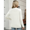 thumbnail image 7 of Chiclily Womens Lightweight Long Sleeve Cardigan Casual Flowy Soft Open Front Knit Cardigans Sweaters, White Size L, 7 of 7