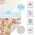 thumbnail image 6 of Dreamtimes Beautiful Flowers Bathroom Rug Set 2PCS Ultra Soft Bath Rugs, Non Slip Absorbent Shaggy Bath Mat Set with U-Shaped Toilet Mat (16" x 24" & 20" x 24"), 6 of 6