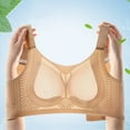 thumbnail image 6 of Wdgfv Bras for Women Comfort Seamless Bra, Cross Back Adjustable Bralette Bra, Wireless Everyday Bras for Women A-C Cup Beige XXXXXL, 6 of 7