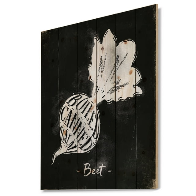 Design Art - Beet cutting scheme chalk