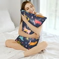 thumbnail image 5 of Bingfone Cartoon Dinosaur Scooter Sport Blue Print Satin Pillowcase for Hair - Standard Size with Zipper Silky & Soft Pillow Covers,20x30 inches, 5 of 8