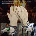 thumbnail image 4 of Wosthever 1 par de guantes para barbacoa antideslizantes, guantes de cuero ignífugos para pícnic al aire libre, Camping, guantes para hornear, Estufas de camping Caqui, 4 of 6