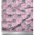thumbnail image 1 of Soimoi Pink Rayon Fabric Plam Tree,Chair & Girl Beach Decor Fabric Printed Yard 42 Inch Wide, 1 of 3