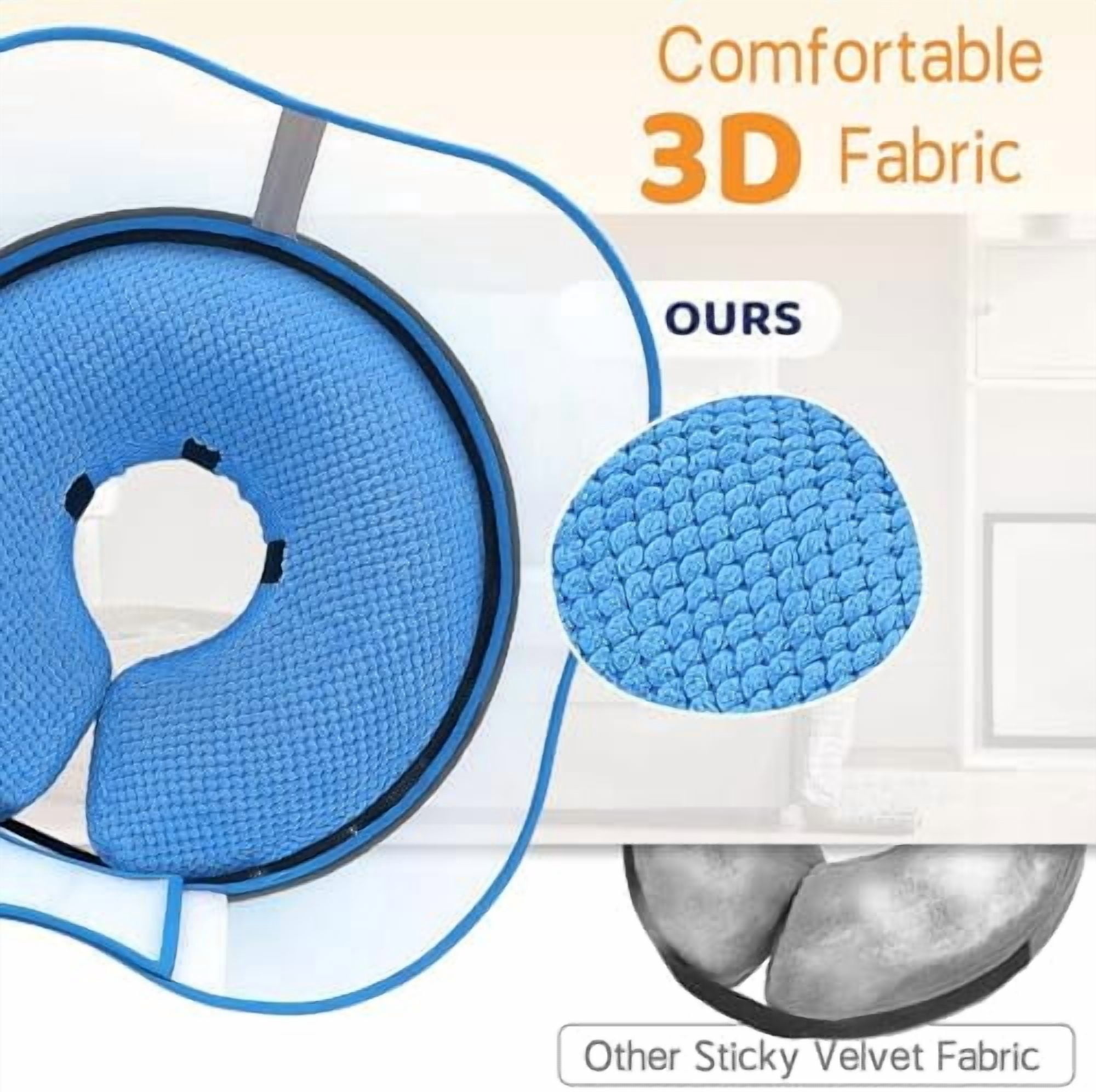 Raised Inflatable Dog Cone Alternative Collars for After Surgery, Dog Donut Collar After Surgery, Soft Pet Cone for Small Medium Large Dogs to Stop Licking Blue,L(Neck 12"-16")