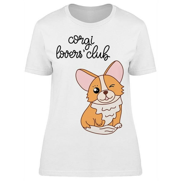Winking Corgi Lover's Club T-Shirt Women -Image by Shutterstock, Female Large